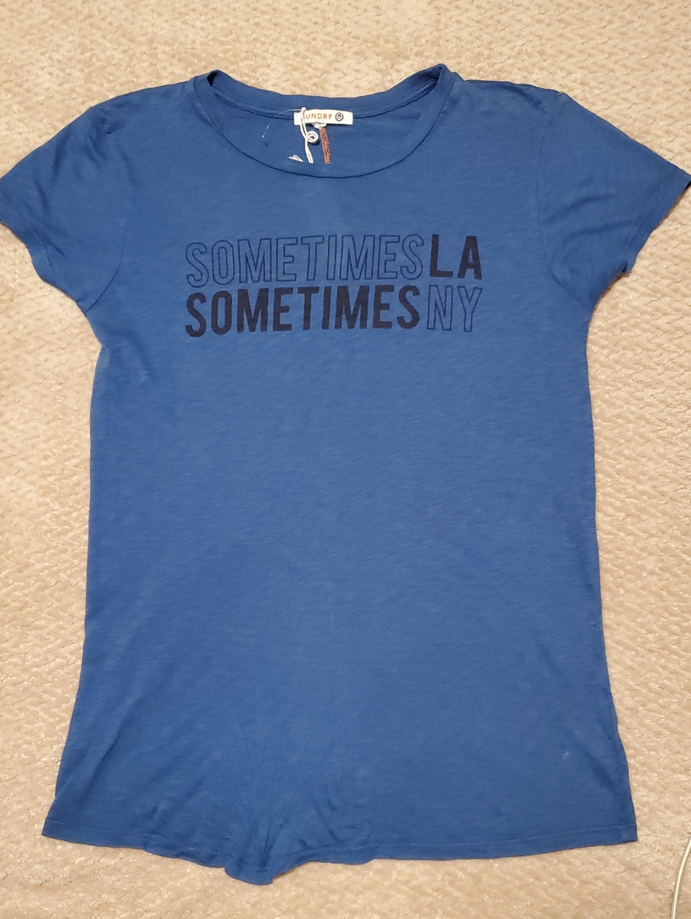 Sundry Blue 'Sometimes LA Sometimes NY' Kids Short Sleeve Tee